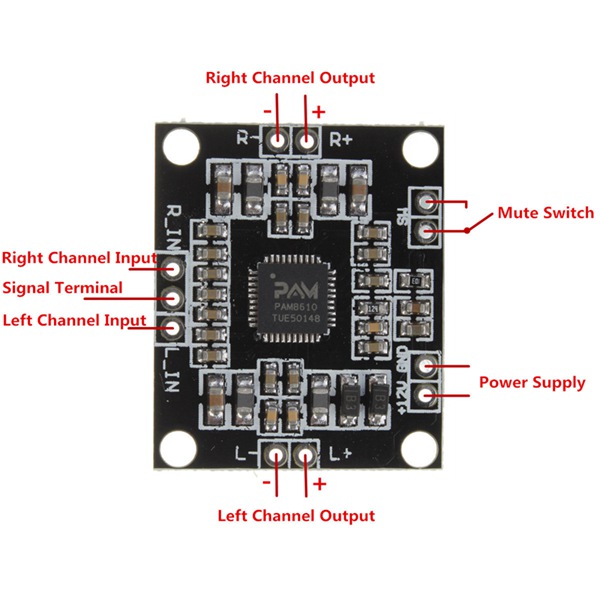 PAM8610 Digital Amplifier Board 2x15W Two Channel Stereo Class-D