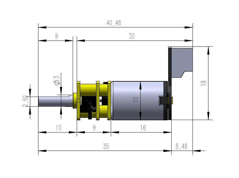 N20 12V 60 Rpm Micro Metal Gear Motor With Encoder