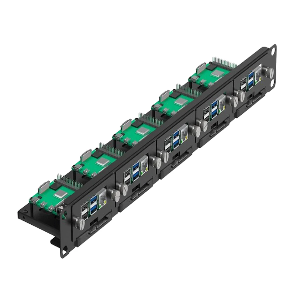 UCTRONICS U6264 19" 1U Raspberry Pi Rackmount, 2.5" SSD Bracket Hold Up to 5 Raspberry Pi 4B Boards-picture-19