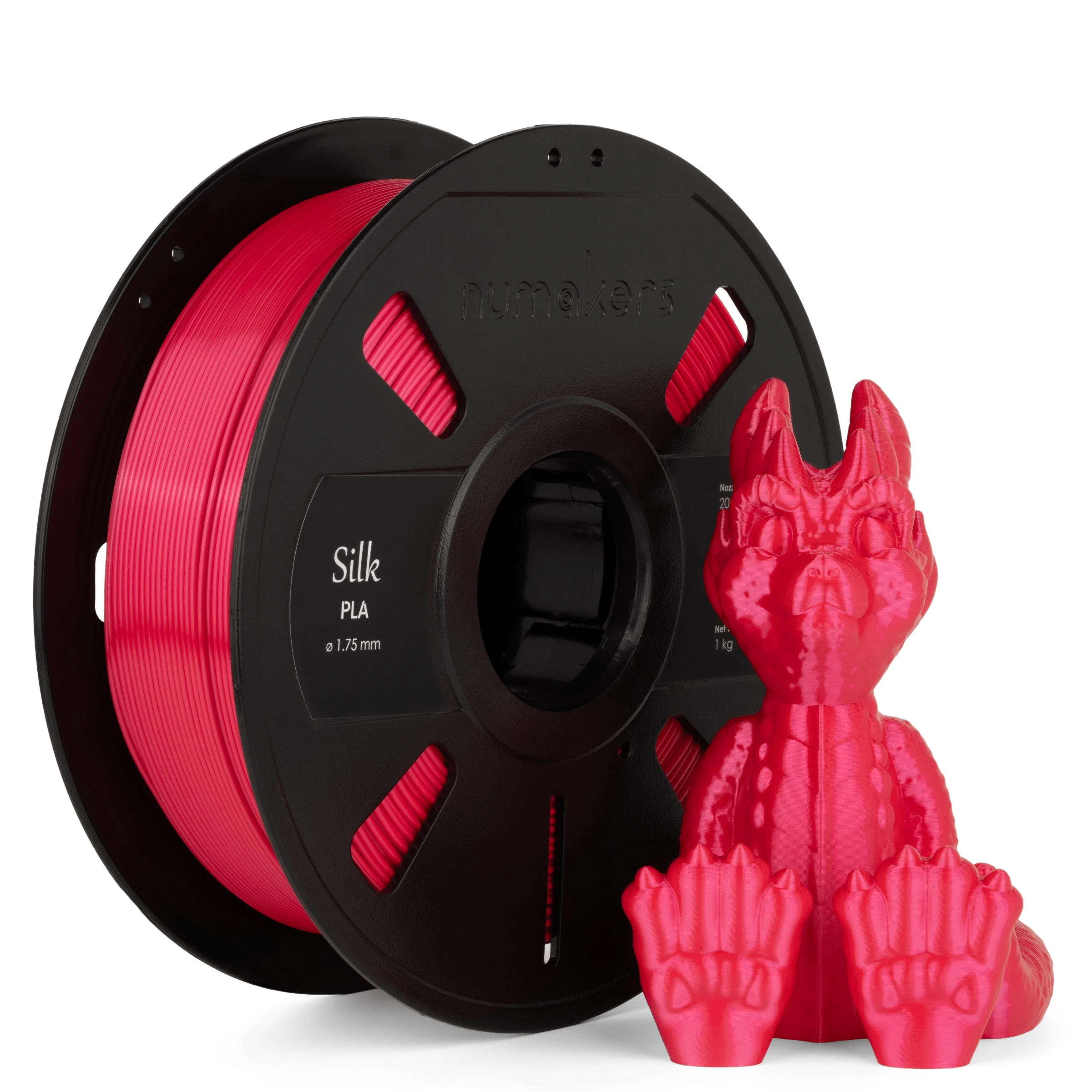 Numakers PLA Silk Filament- Red (1.75mm/ 1kg Spool)-image-33