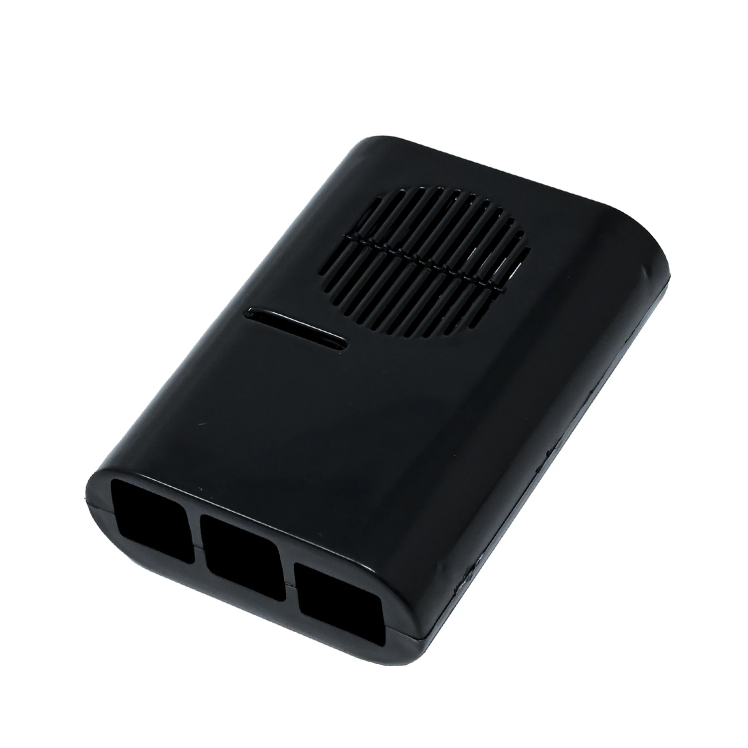 Raspberry Pi 4 Black Compact ABS Case with Cooling Fan Slot-picture-28