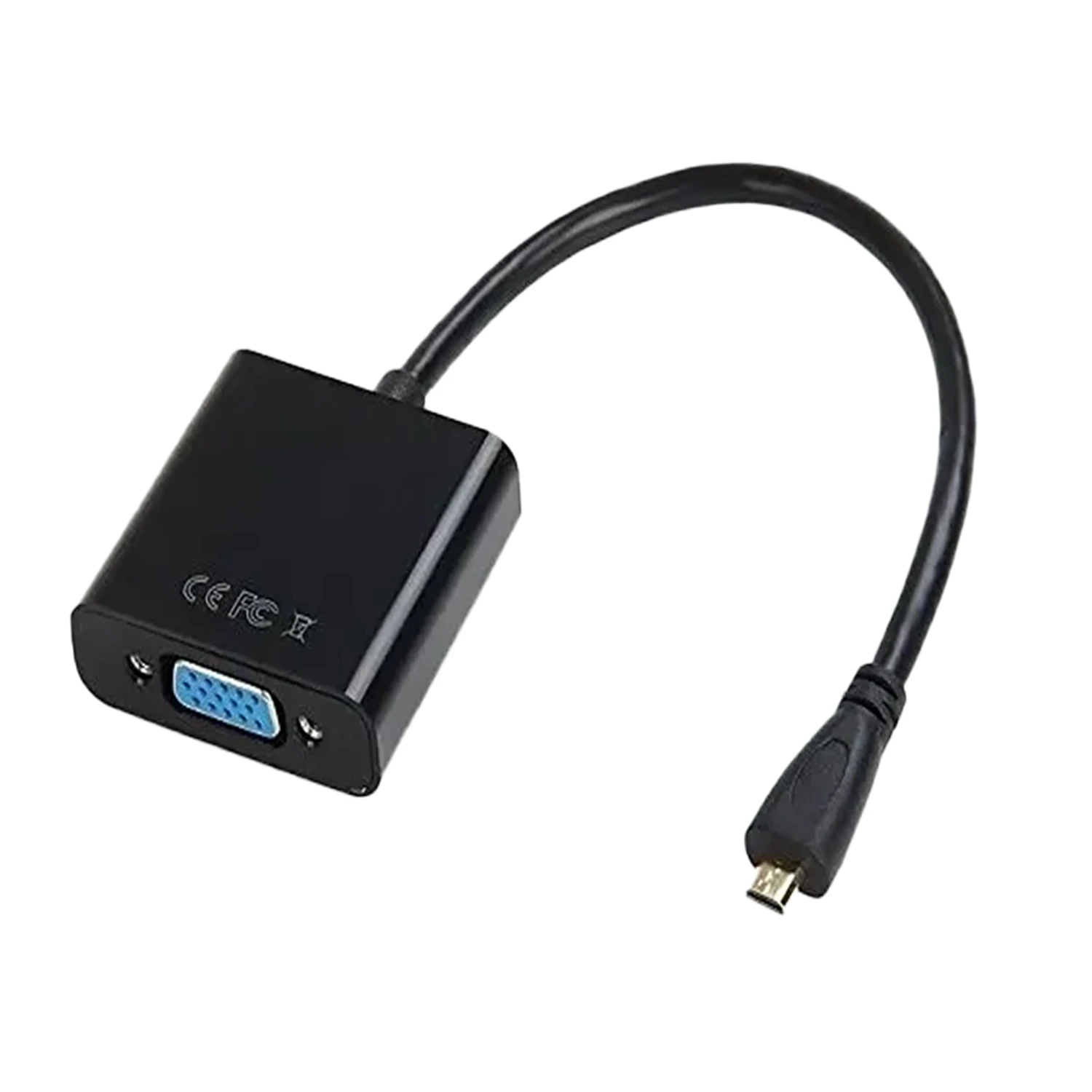 Black 1080P Micro HDMI to VGA Video Converter Adapter Cable For PC Monitor Projector HDTV with 15CM Cable-picture-27