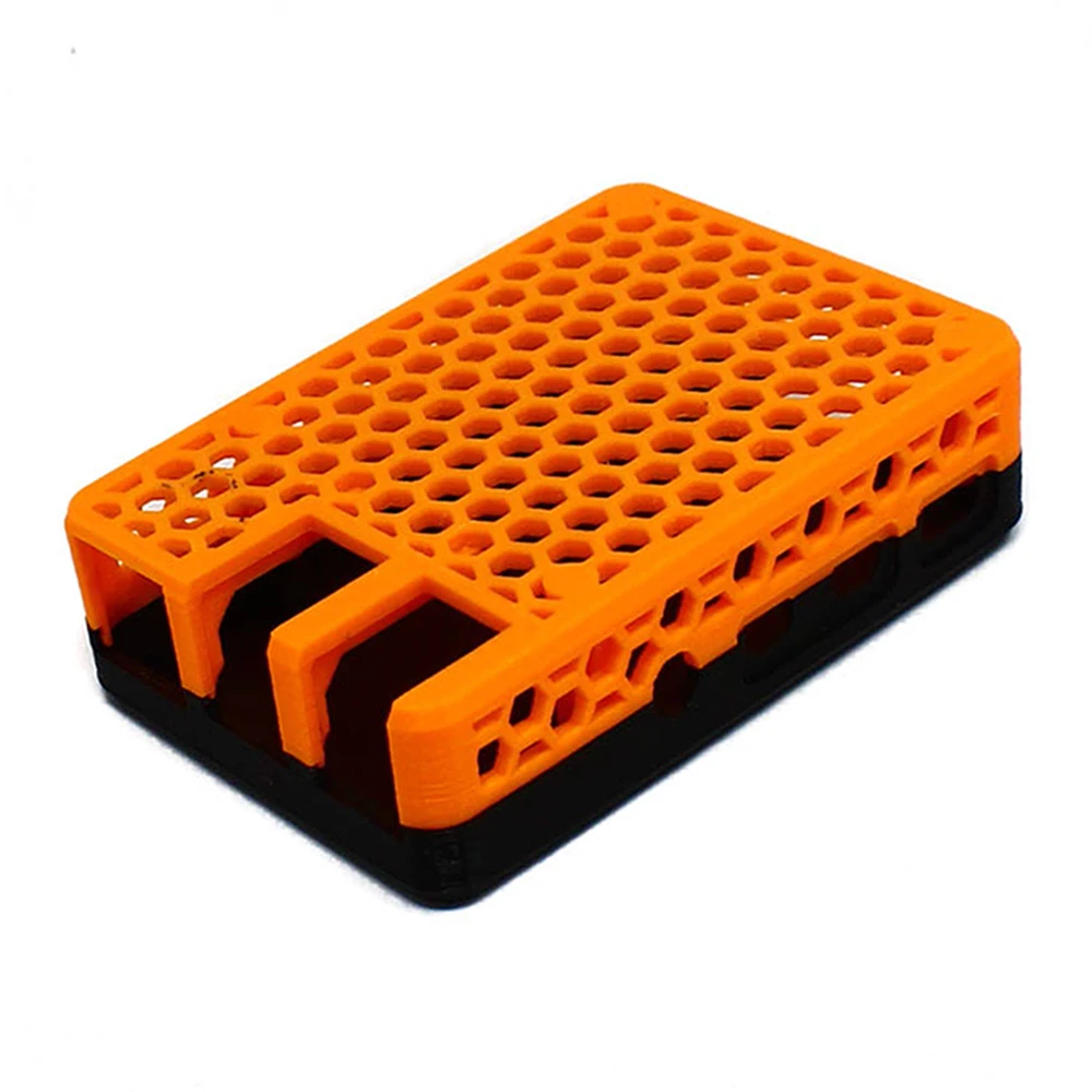 3D Printed Raspberry Pi 4 Case Black Orange-image-10