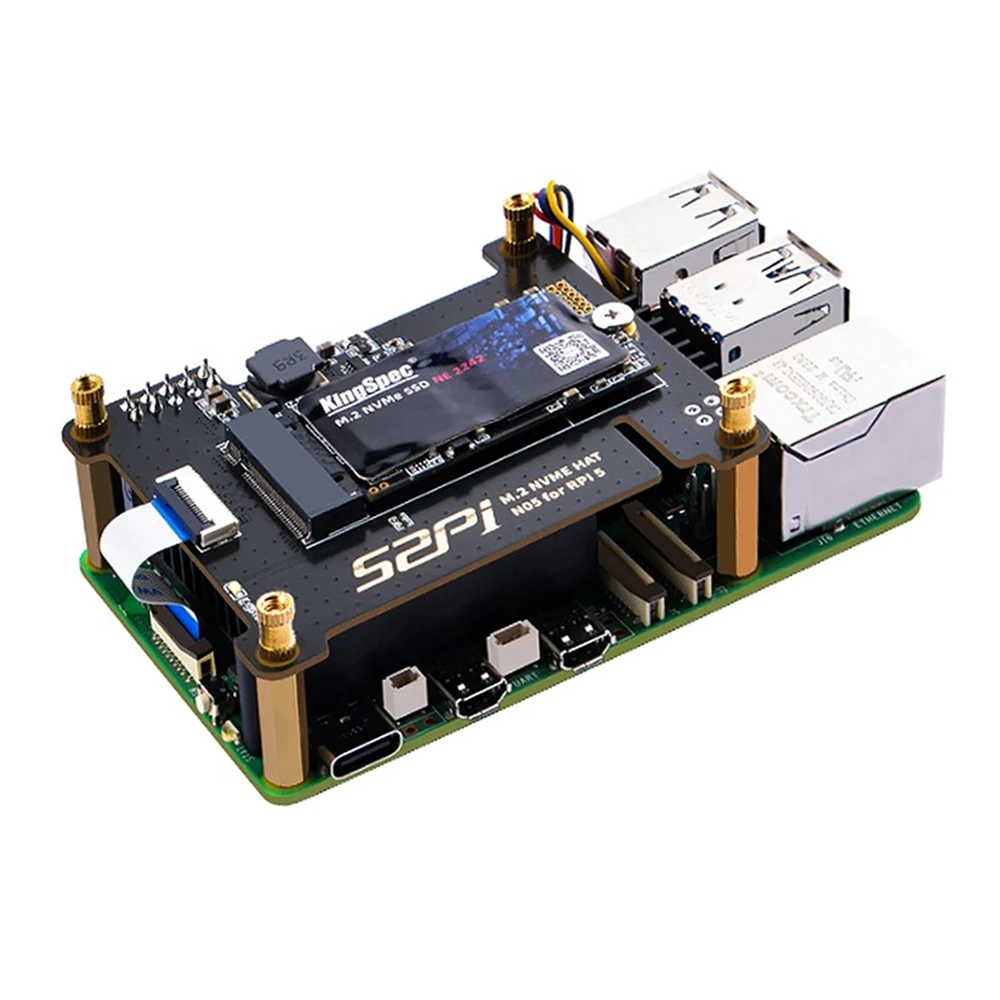 52Pi N05 M.2 2242 PCIe To NVMe Top Extension Adapter Board For Raspberry Pi 5-picture-37