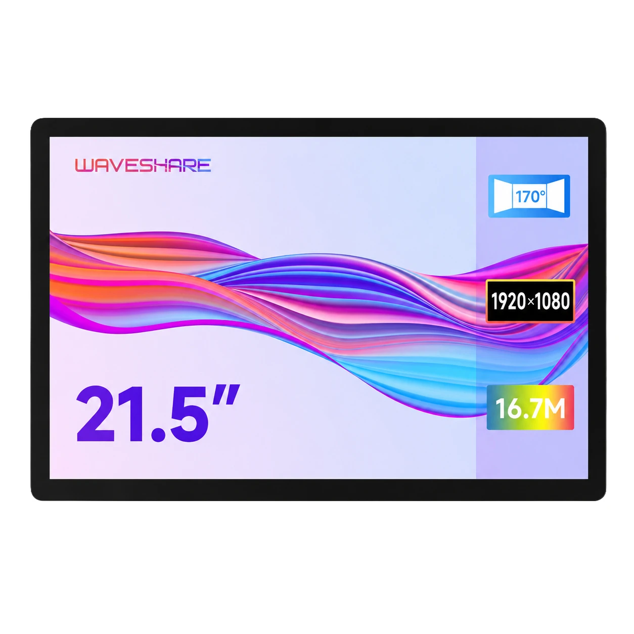Waveshare 21.5inch Capacitive Touch Display,1920 X 1080 Full HD, Optical Bonding Toughened Glass Panel, Supports Raspberry Pi / Jetson Nano without Power Adapter-picture-22