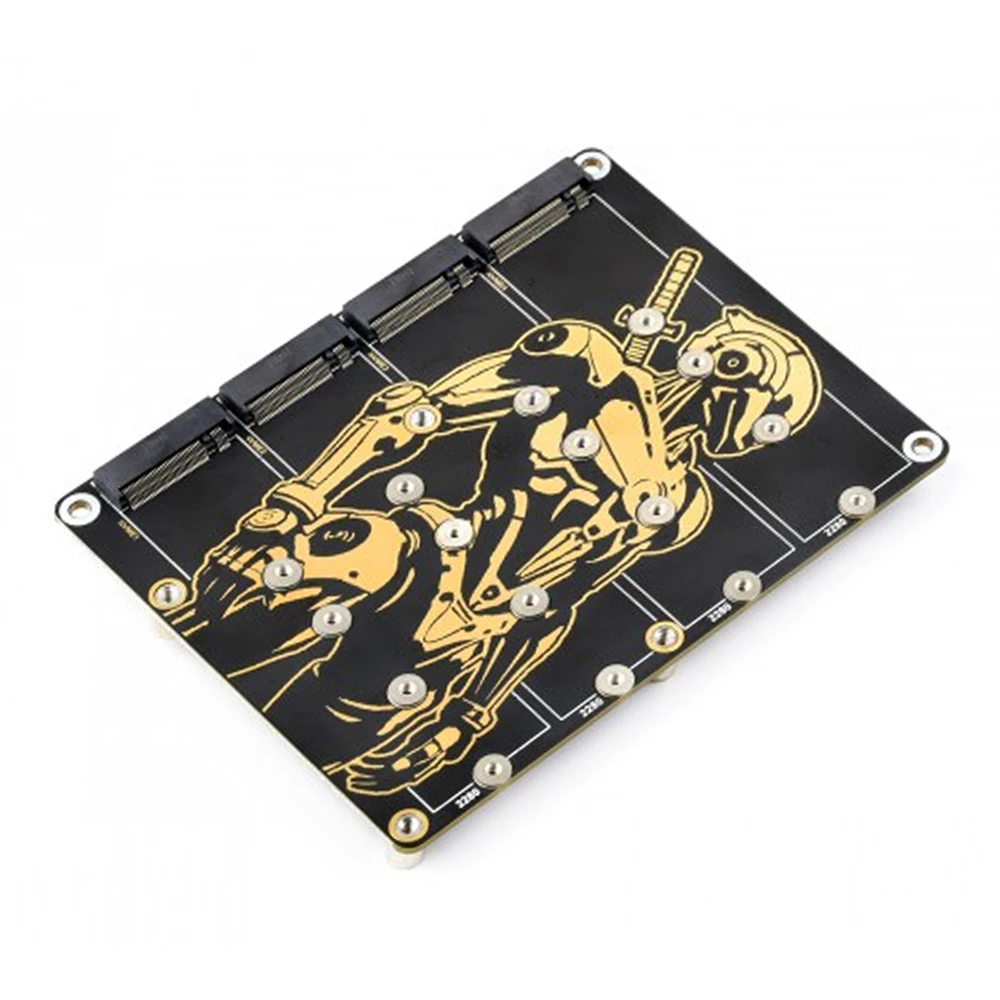 Waveshare PCIe To 4-Ch M.2 Adapter Board for Raspberry Pi 5, Supports 4-ch NVMe Solid State Drives, Supports Powering The Raspberry Pi 5, Raspberry Pi 5 NVMe-image-29