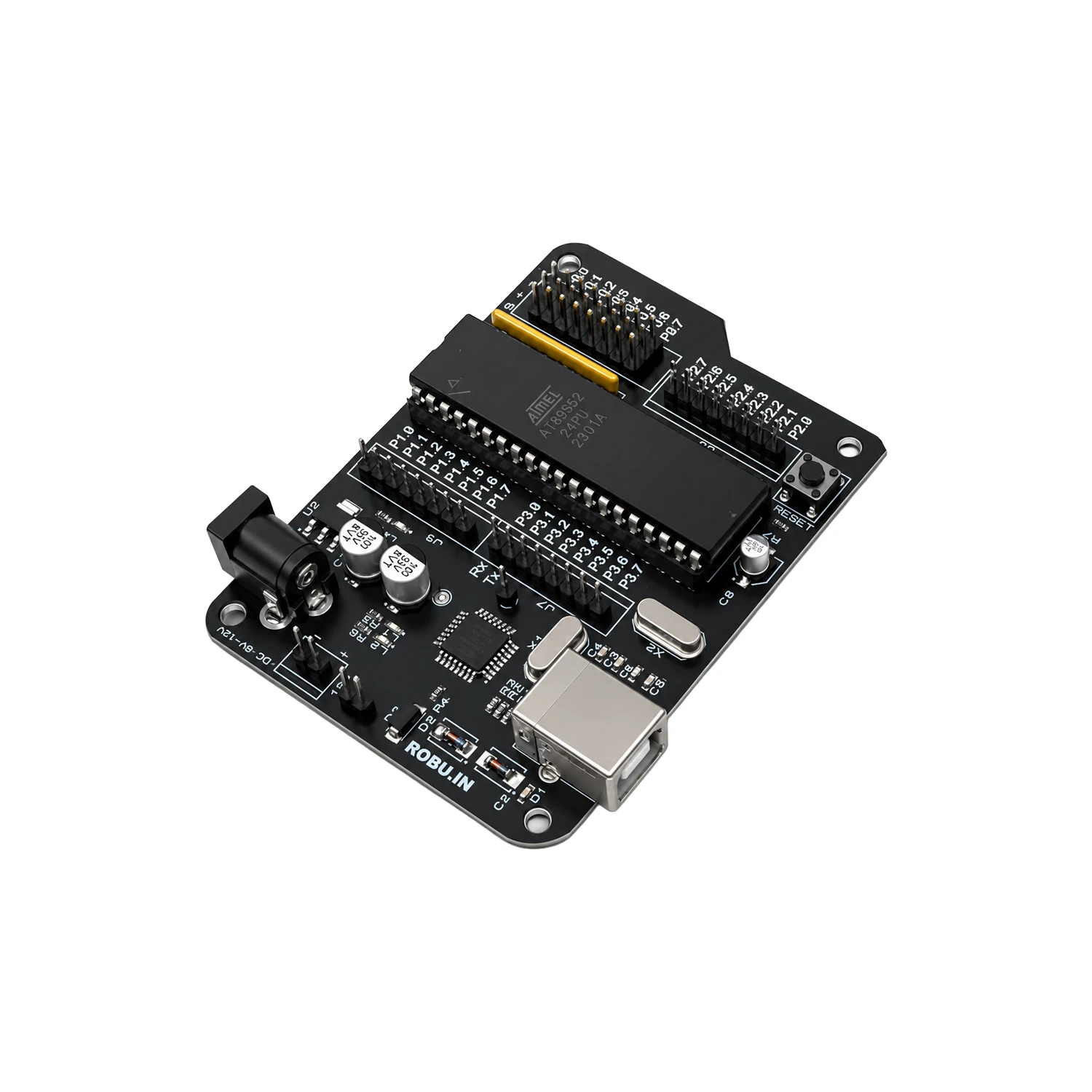 SmartElex Aryabhatta 8051 Microcontroller Development Board AT89S52 with Onboard USB Programmer-picture-11