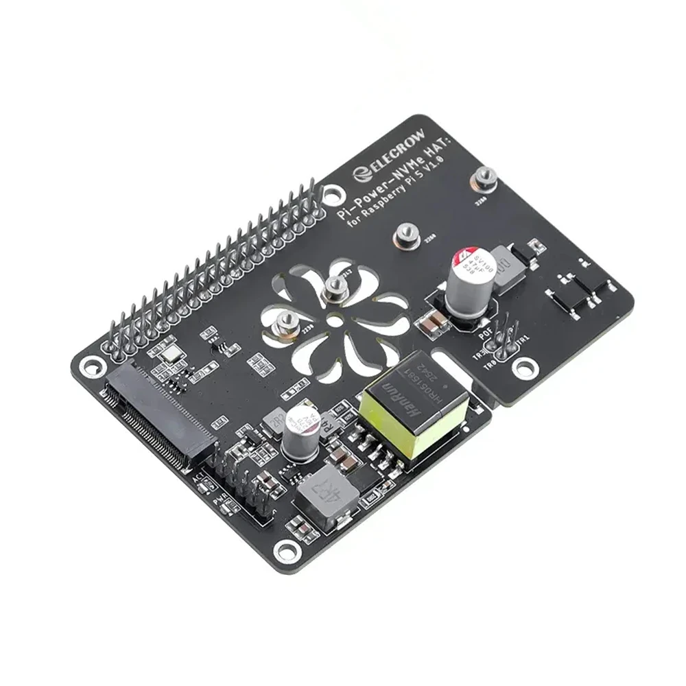 Elecrow Pi Power M.2 NVMe and PoE+ Hat for Raspberry Pi 5, Support M.2 NVMe SSDs 2230/2242/2260/2280-picture-28