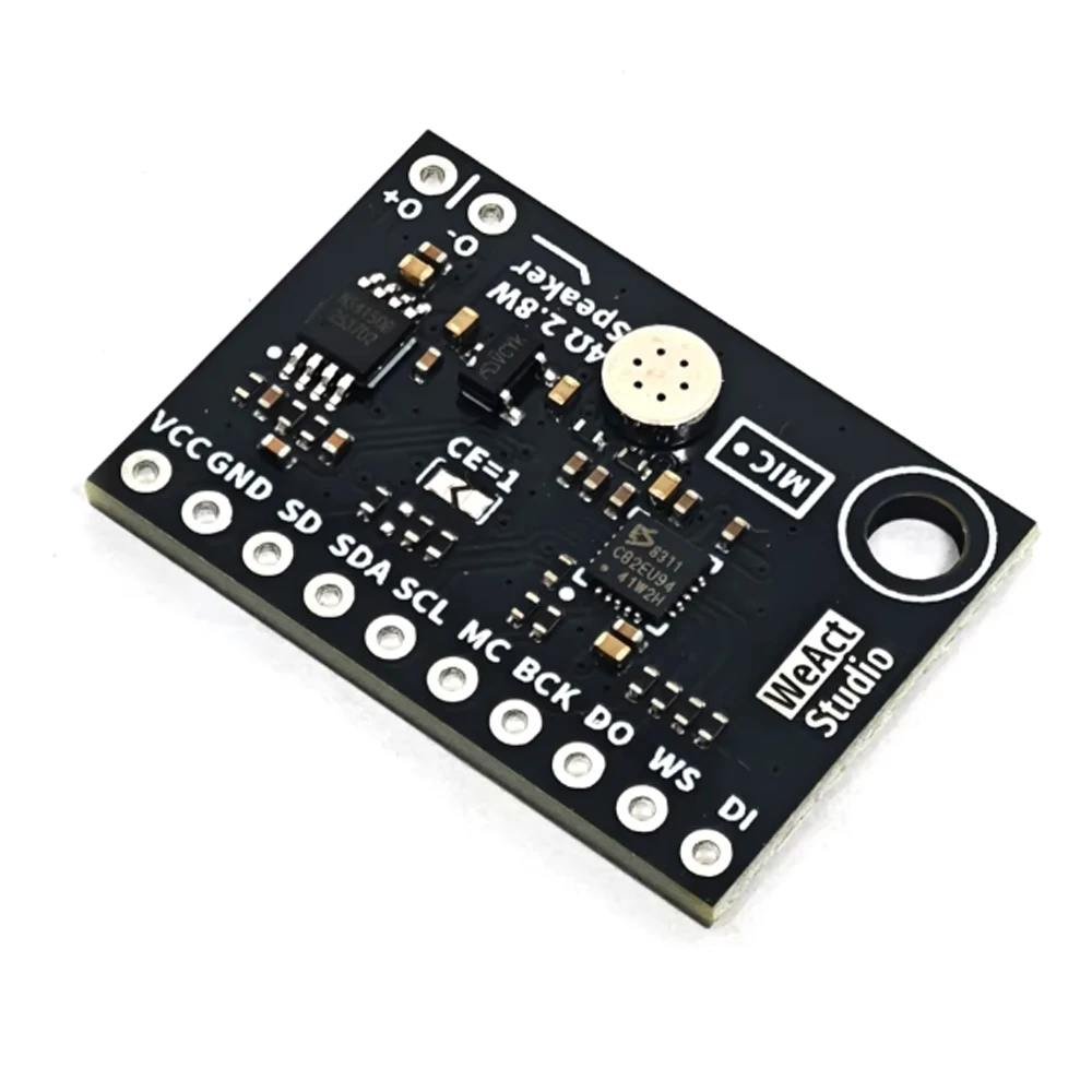 WeAct Studio ES8311+NS4150B Mono Audio Codec Module - I2C+I2S Interface, Built-in MIC, 4Ω 2.8W Speaker Driver for MCU/Dev Board-picture-14