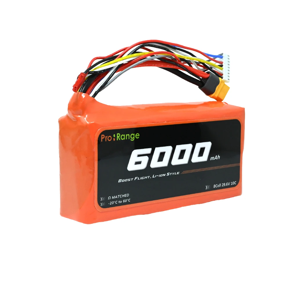Pro-Range INR P30B 29.6V 6000mAh 10C 8S2P 10" FPV & E-VTOL Drone Compact Li-ion Battery Pack with XT-60-picture-25