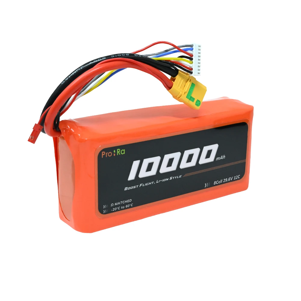 Pro-Range INR P50B 29.6V 10000mAh 12C 8S2P 10" FPV & E-VTOL Drone Compact Li-ion Battery Pack with XT-90-picture-29