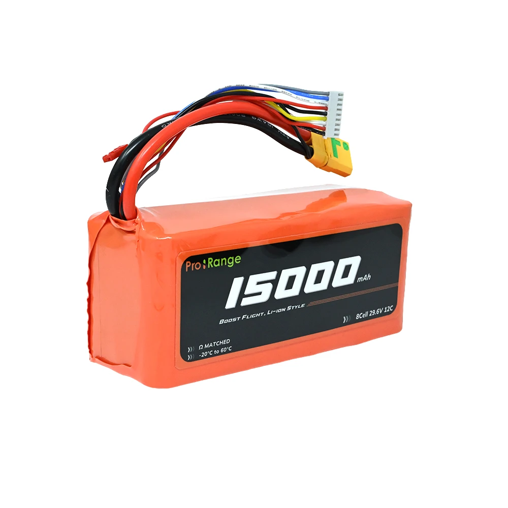 Pro-Range INR P50B 29.6V 15000mAh 12C 8S3P Surveillance & E-VTOL Drone Compact Li-ion Battery Pack with XT-90AS-image-30
