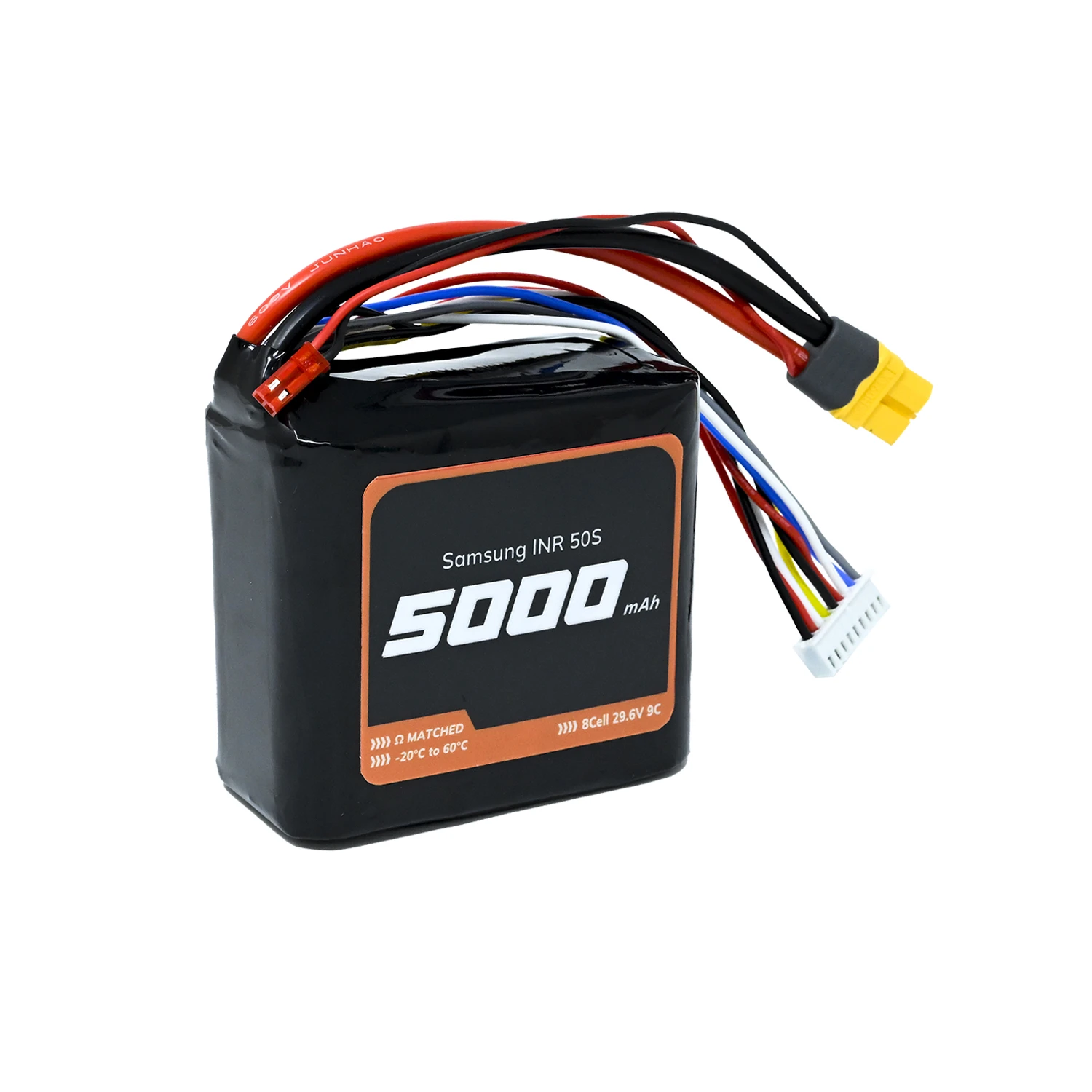 Samsung INR 50S 29.6V 5000mAh 9C 8S1P 7" FPV Drone & E-VTOL Drone Compact Li-ion Battery Pack with XT-60-image-15