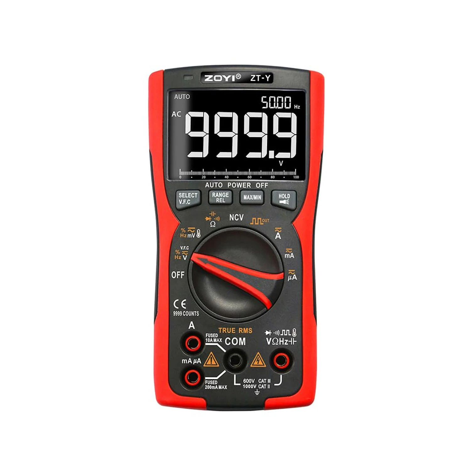 ZOYI ZT‑Y True RMS Digital Multimeter, 9999 Counts, DC/AC Voltage & Current, Resistance, Capacitance & Frequency-image-49