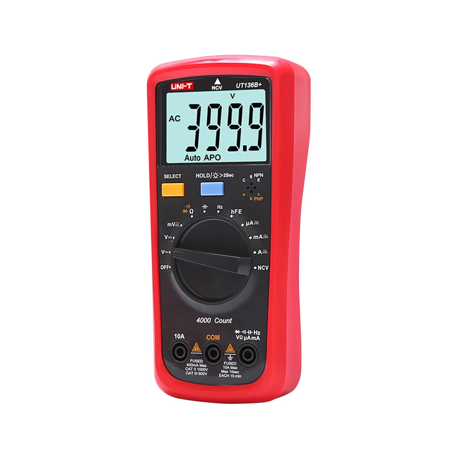 UNI-T UT136B+ Auto Range Digital Multimeter 1000V AC/DC, 10A, 4000 Count Display, NCV Detection, Capacitance, Frequency-picture-53