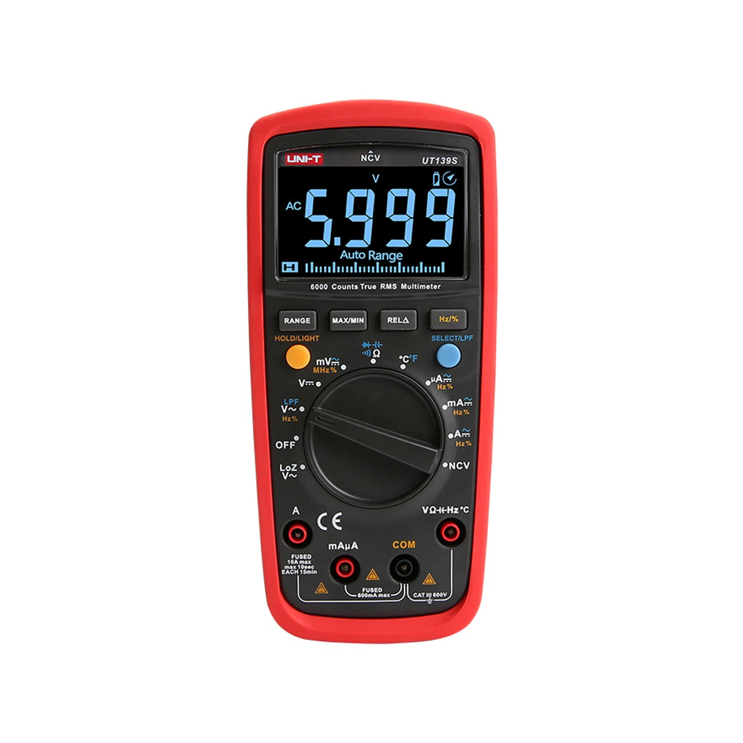 UNI-T UT139S True RMS Digital Multimeter 600V, 6000 Count Display, Temperature Measurement, LoZ, LPF, NCV, Auto Range-image-44