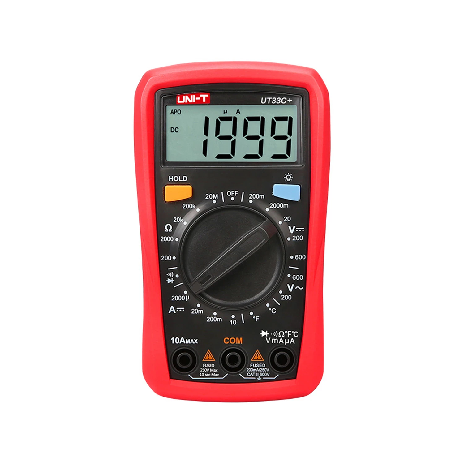 UNI-T UT33C+ Multimeter 600V AC/DC, 10A Current, 2000 Count Display, Temperature Measurement, Manual Range, Budget Tester-picture-29
