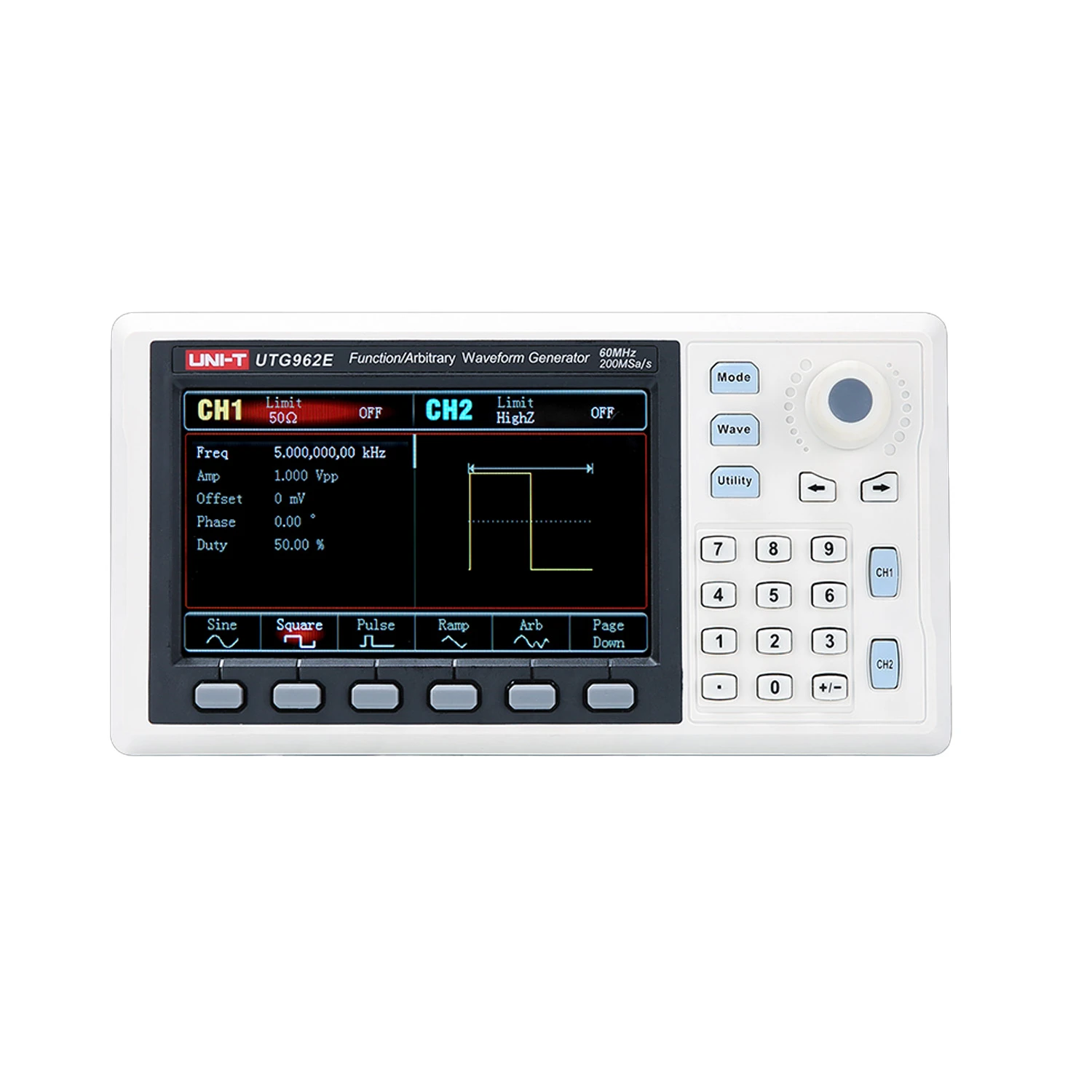 UNI-T UTG962E Dual Channel Arbitrary Waveform Generator 60MHz, 200MSa/s Sample Rate, 16-bit Resolution, Built-in Modulation & Sweep-picture-17