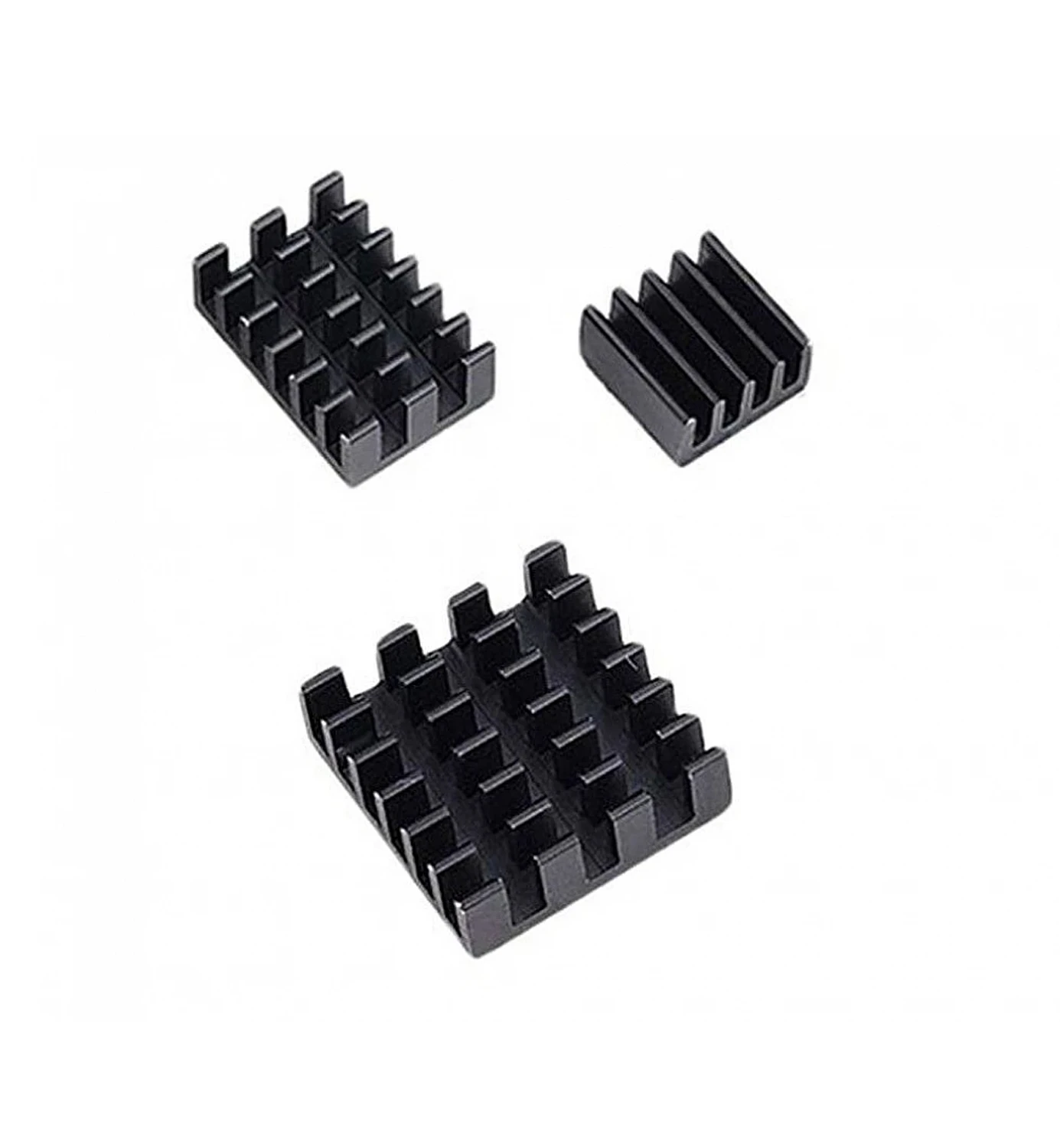 Black 3 in 1 Heat Sink Set Aluminum for Raspberry Pi 4B-picture-28
