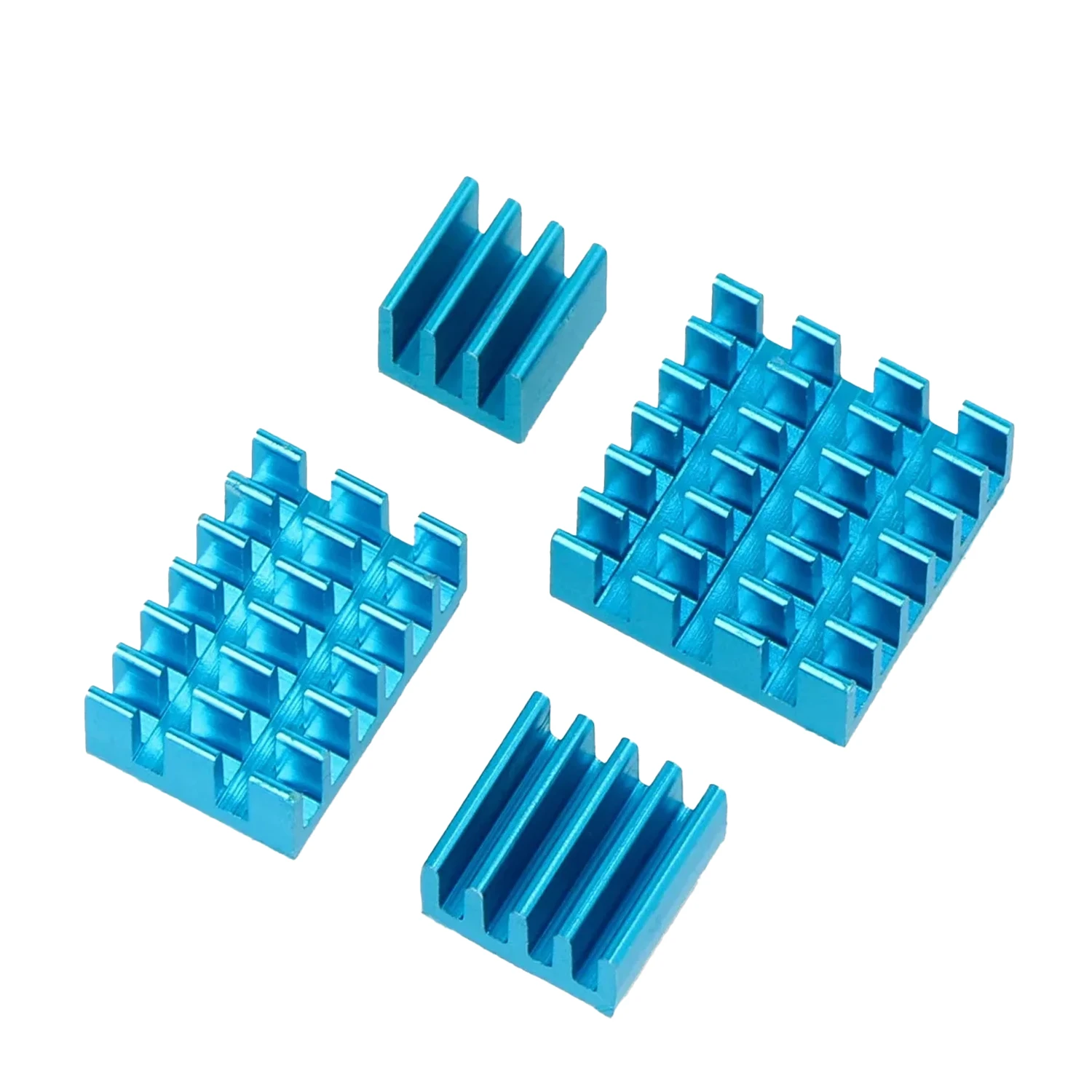 Blue 4 in 1 Heat Sink Set Aluminum for Raspberry Pi 4B-picture-54