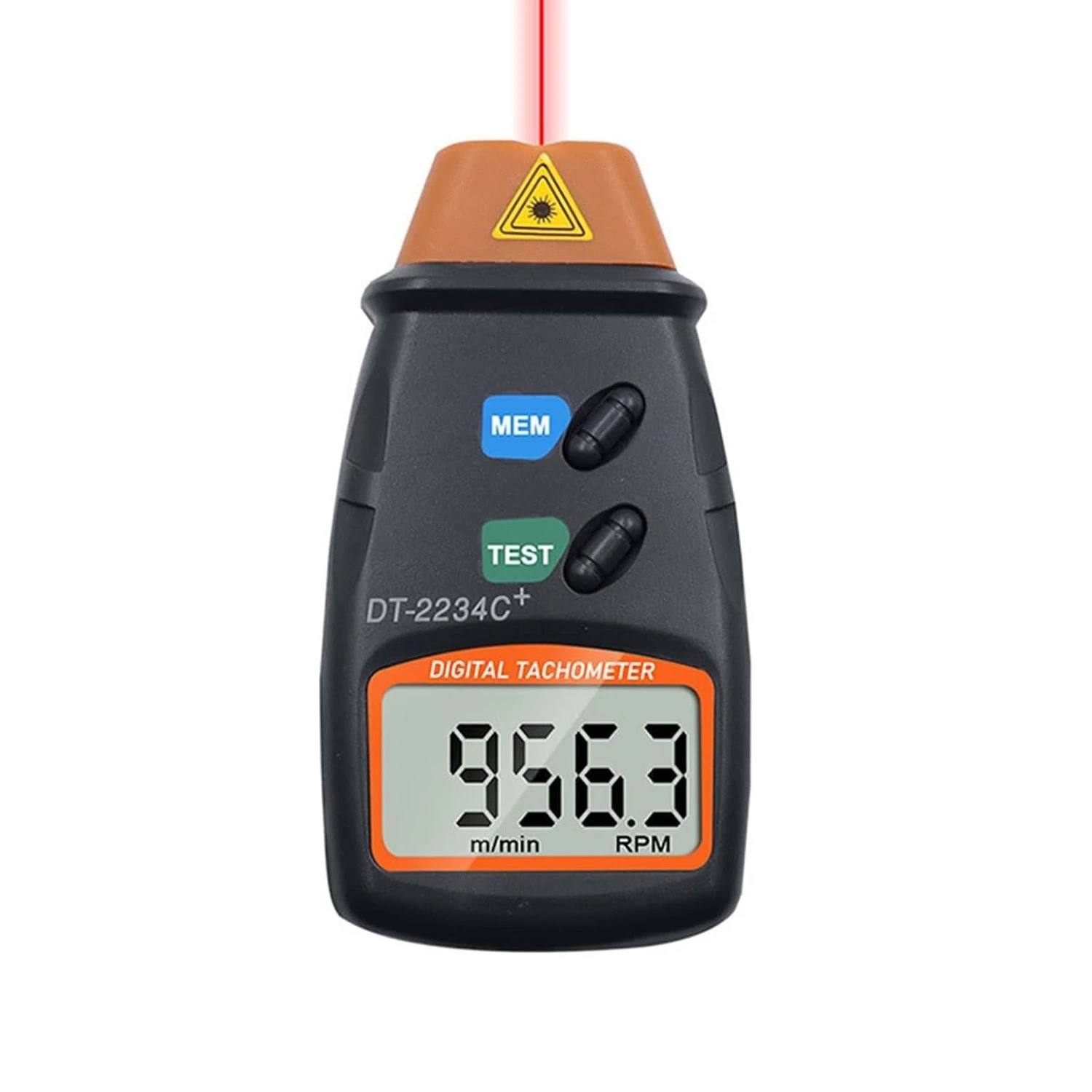 DT-2234C+ Digital Laser RPM Tachometer Non Contact Measurement Tool (Without battery)-image-2