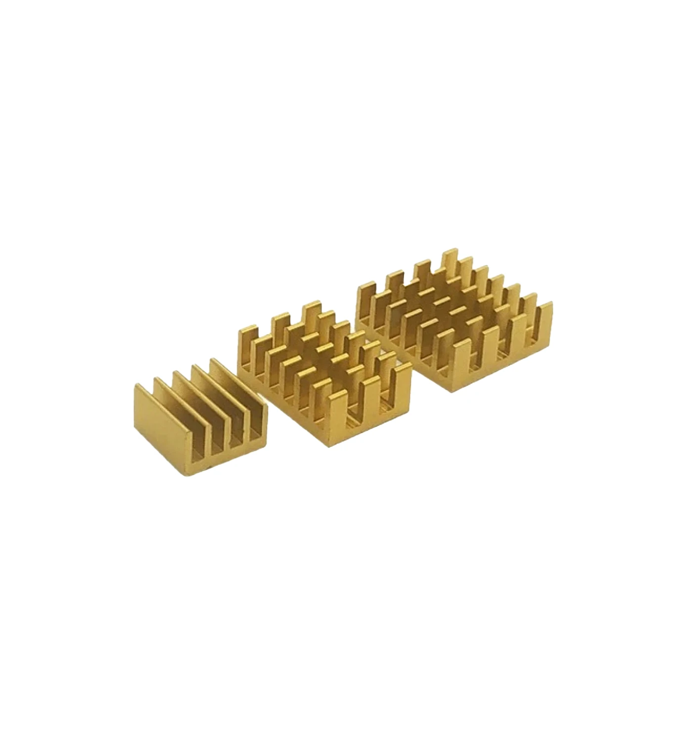 Gold 3 in 1 Heat Sink Set Aluminum for Raspberry Pi 4B-picture-29