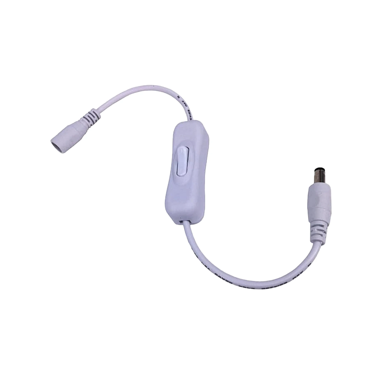 White DC5.5*2.1 Male to Female Plug Extension wire with 304 Switch Power wire 28 cm-picture-11