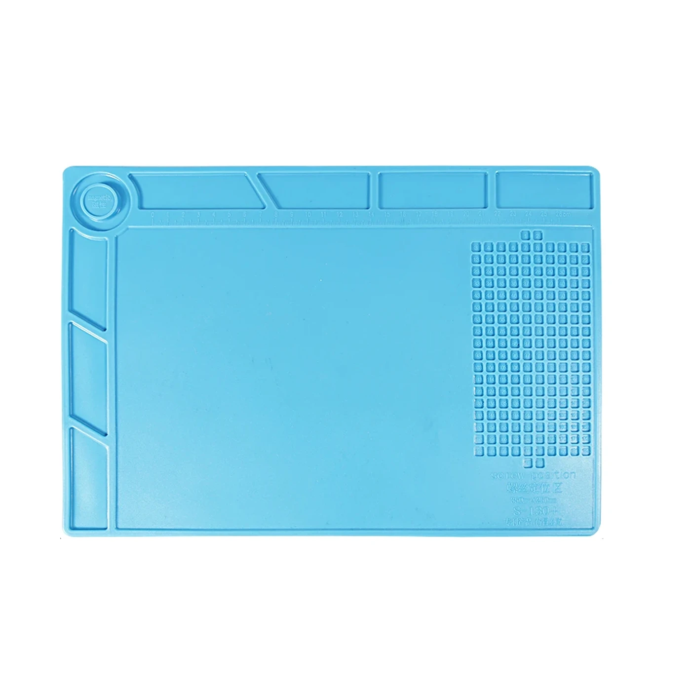 S-130+ Silicone Heat Insulation Pad with Magnetic Area for Mobile Repair Workbench 35×25CM-image-10