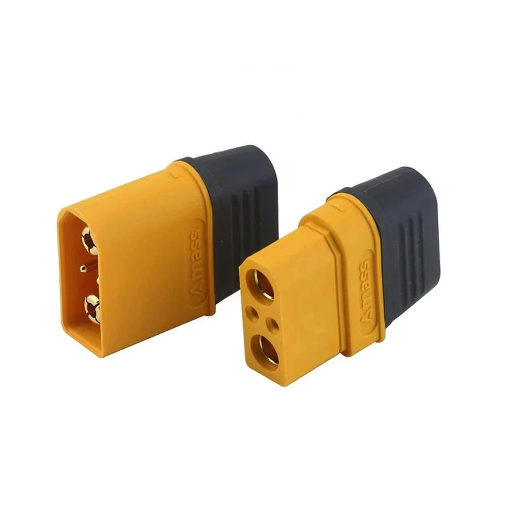 Amass XT90(2+2) Gold Plated Battery Connector Pair with Housing Cap - XT90(2+2)-F.G.Y & XT90(2+2)-M.G.Y-picture-34