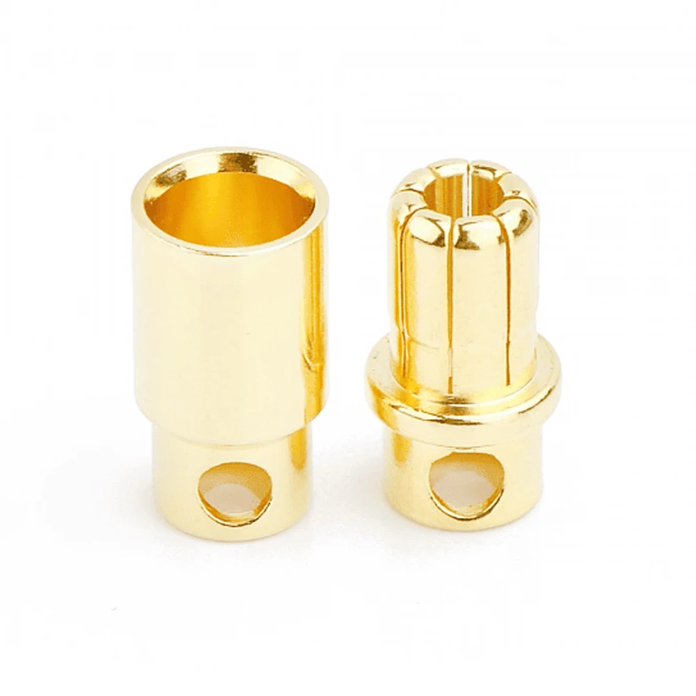 Amass 8mm Gold Plated Bullet Battery Connector Pair - GC8010-F & GC8010-M-image-40