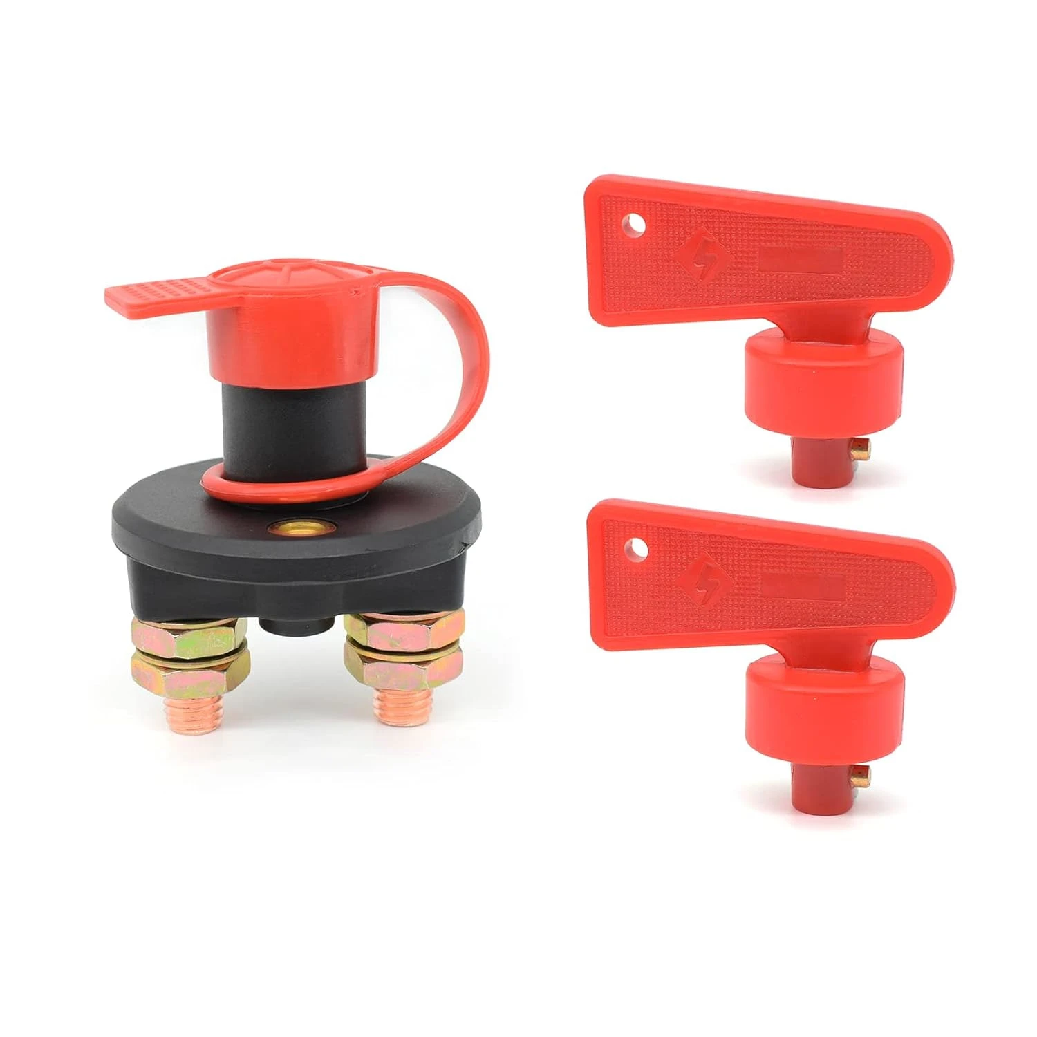 12V/24V Car Battery Power Switch Disconnect Isolator Red+2 Keys-image-46