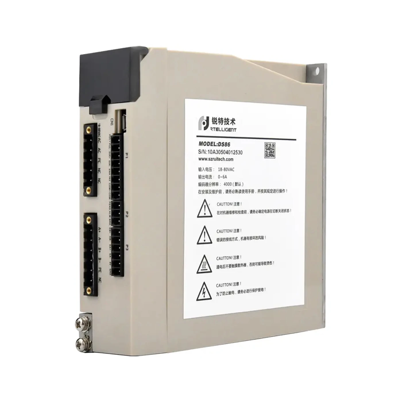 Rtelligent DS86 Closed-Loop Stepper Driver 18-80V AC for NEMA 34 Stepper Motors-picture-22