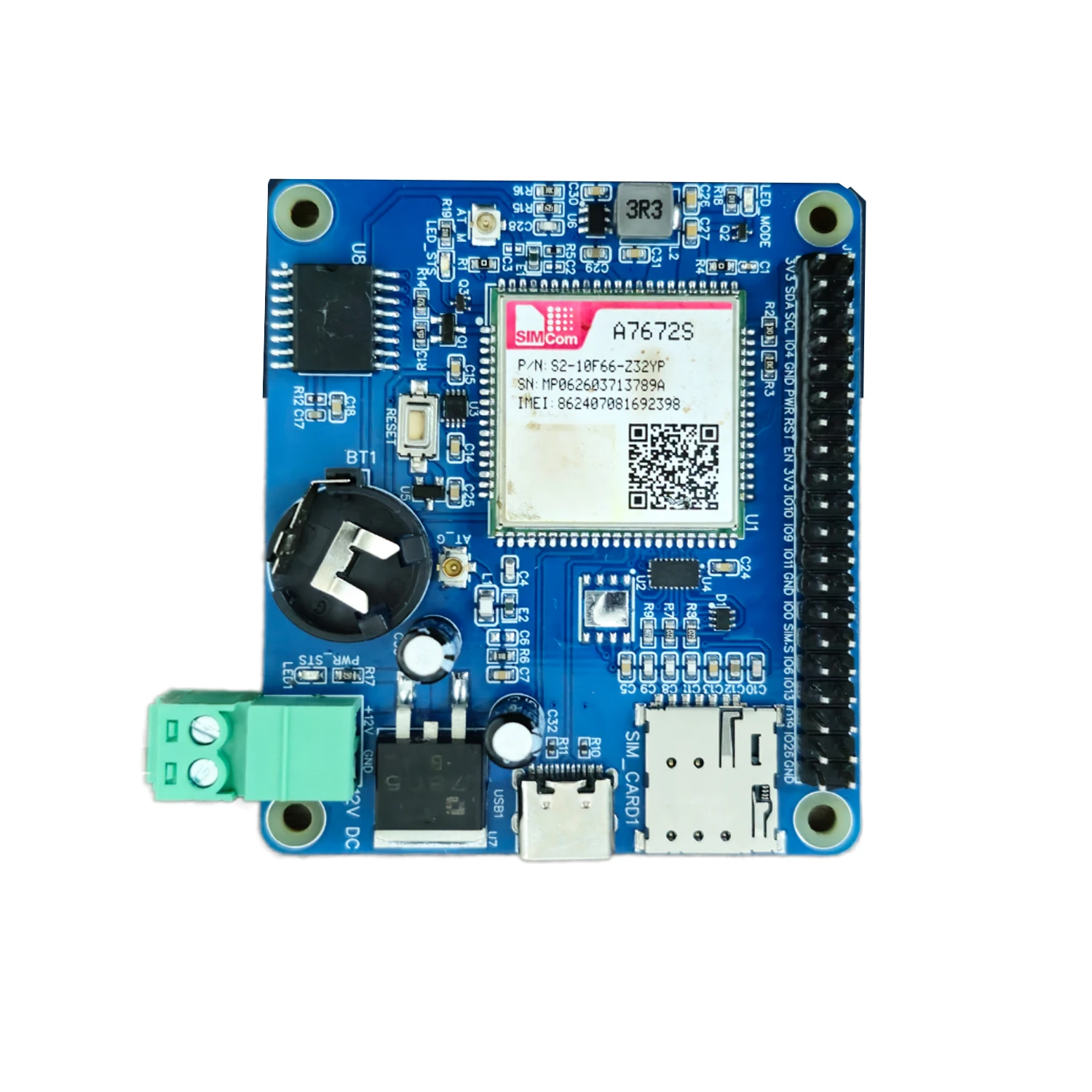 WIN-PIHAT-SIMCOM-A7672-4G-GNSS SIMCom A7672 4G LTE GNSS Raspberry Pi HAT-picture-27