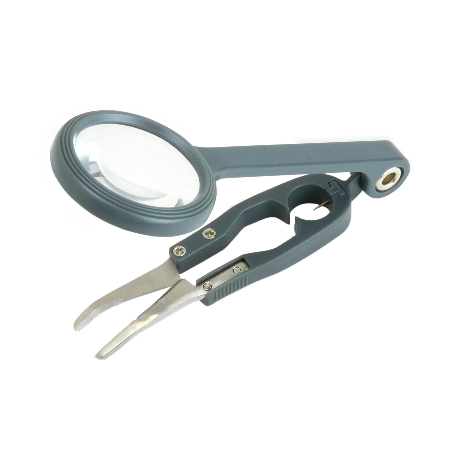 Carson OD99 Fish'n Grip 4.5x Magnifier with Attached Precision Tweezers, Hook Cleaner Line Cutter-image-14