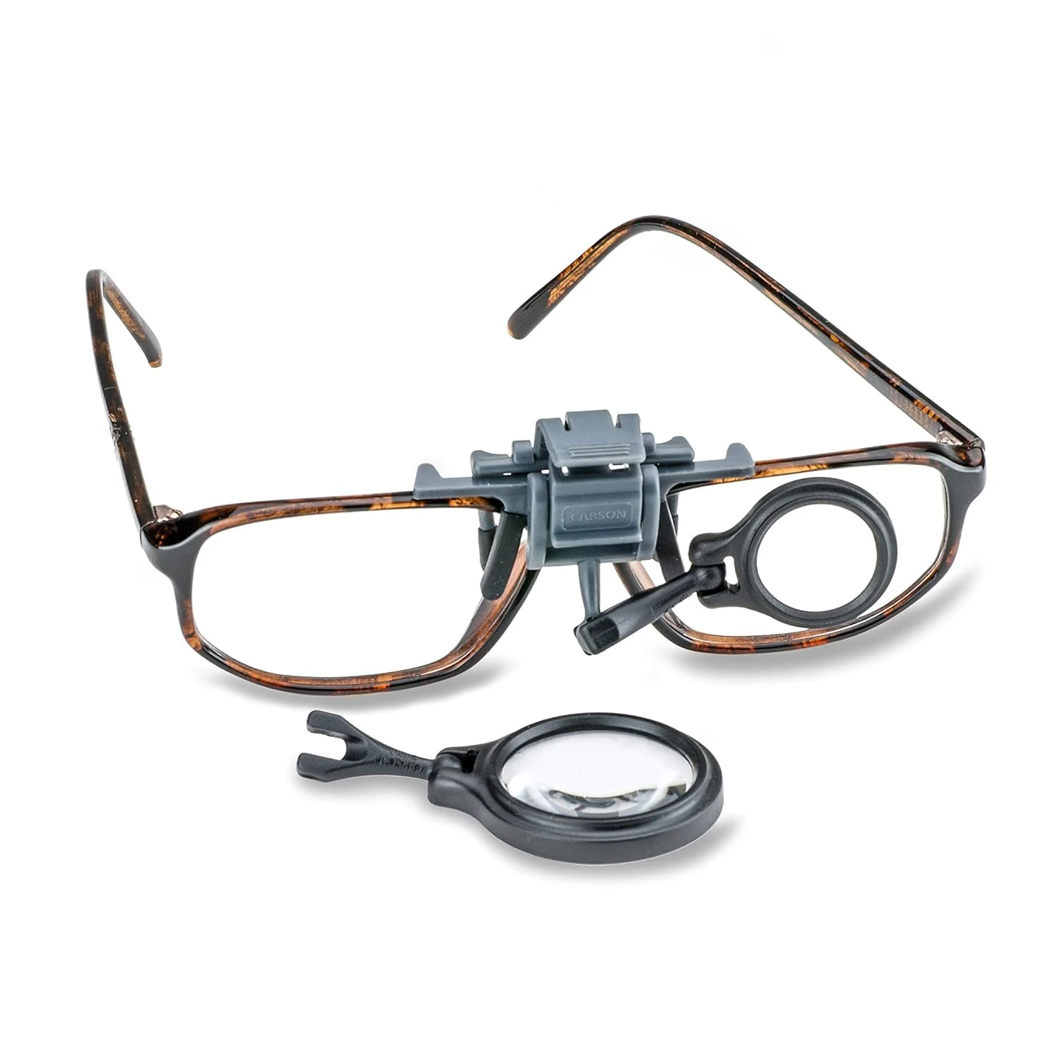 Carson OL57 OcuLens Clip-On Eyeglass Magnifier 5x30mm and 8x20mm Set-image-42