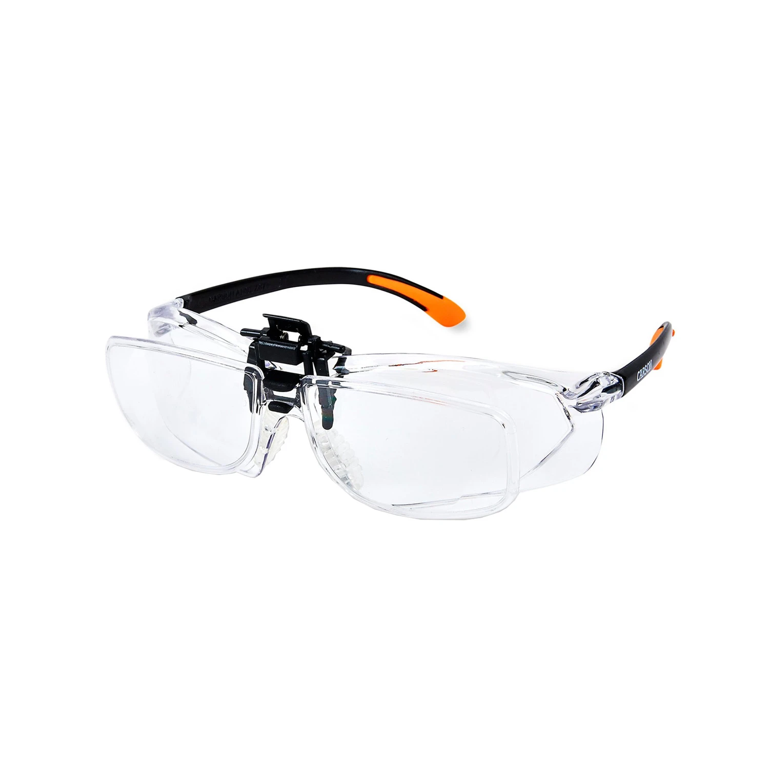 Carson VM20 1.5x Power (+2.5 Diopter) Protective Magnifying Safety Glasses, Clip-on, Flip-Up Lens System-image-20
