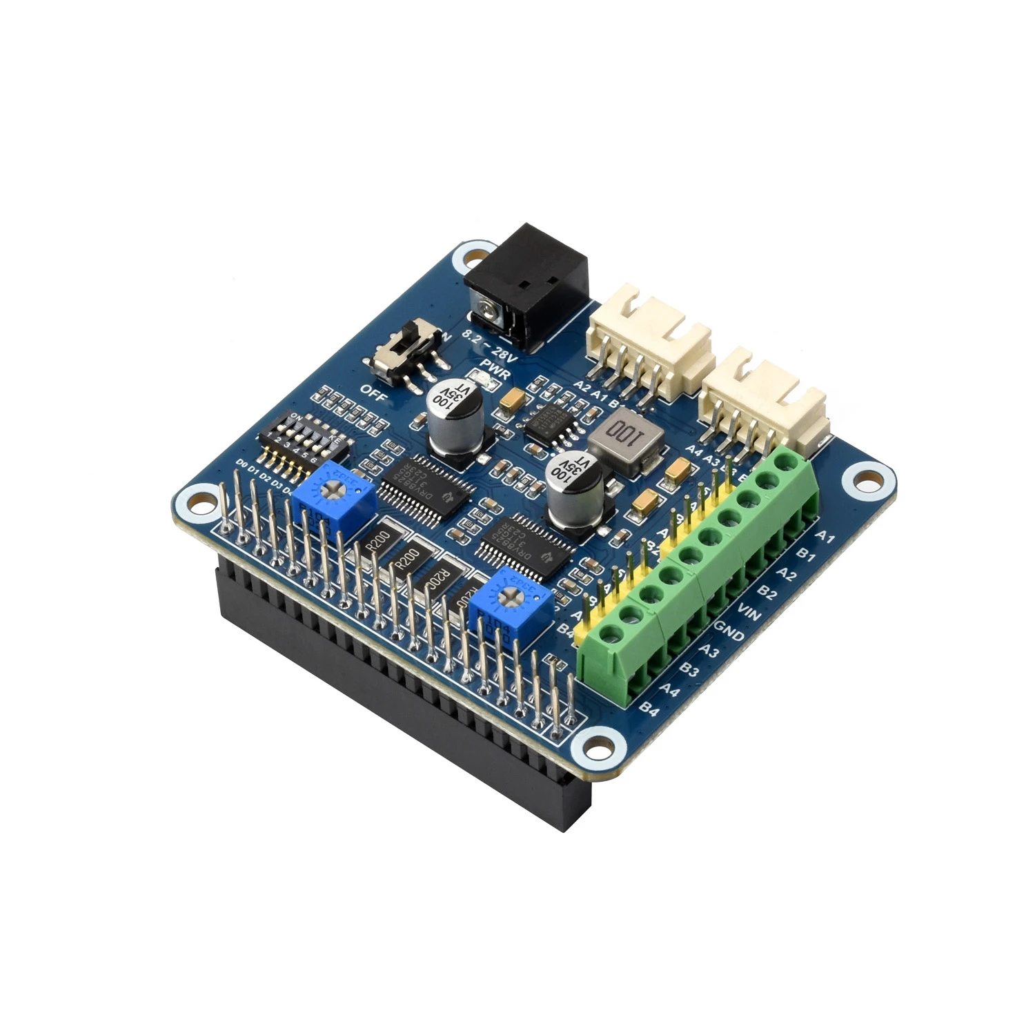 Waveshare Stepper Motor HAT for Raspberry Pi, Drives Two Stepper Motors-image-3