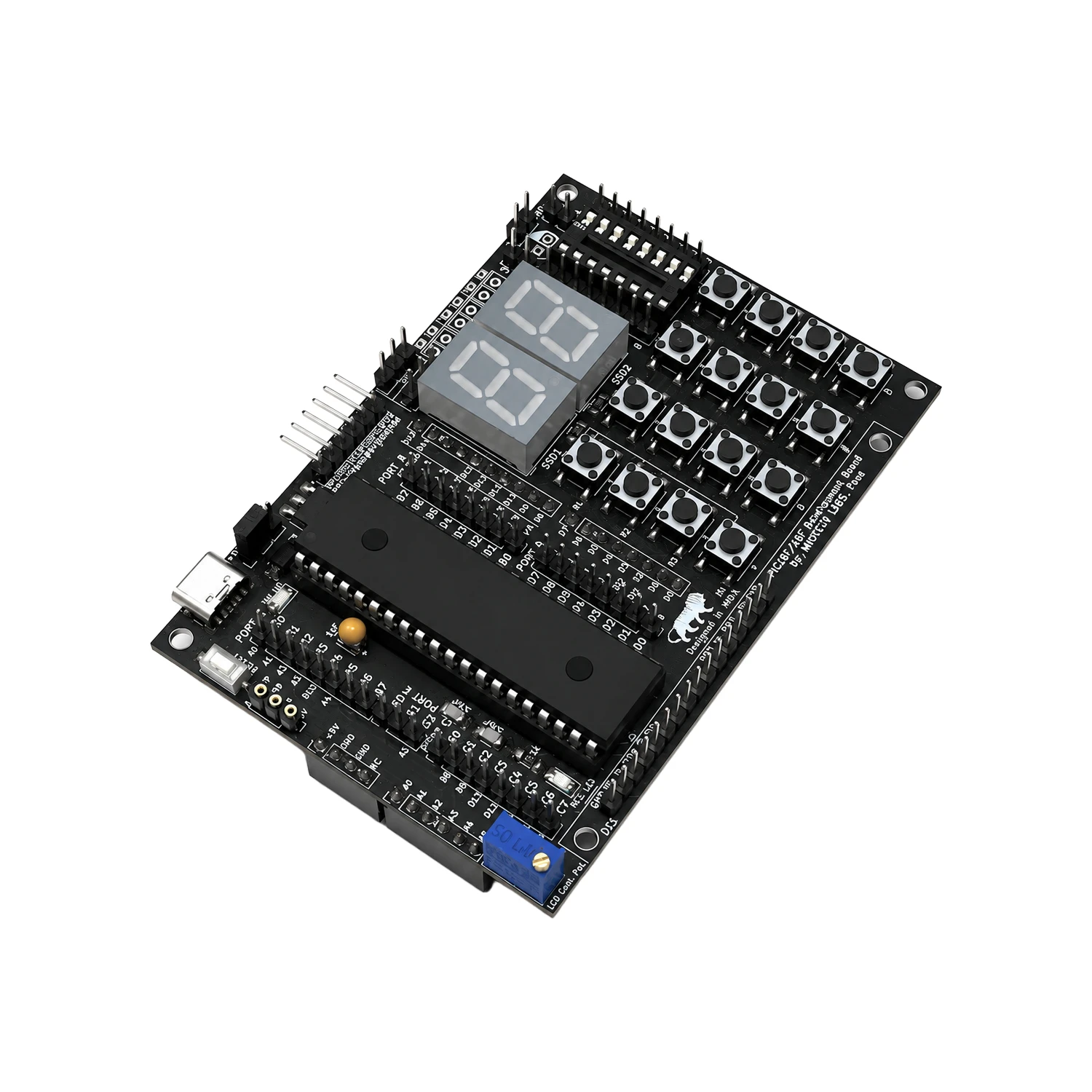 Amotech Labs - PIC18F/16F Development Board (with PIC18F452 IC and LCD)-picture-29
