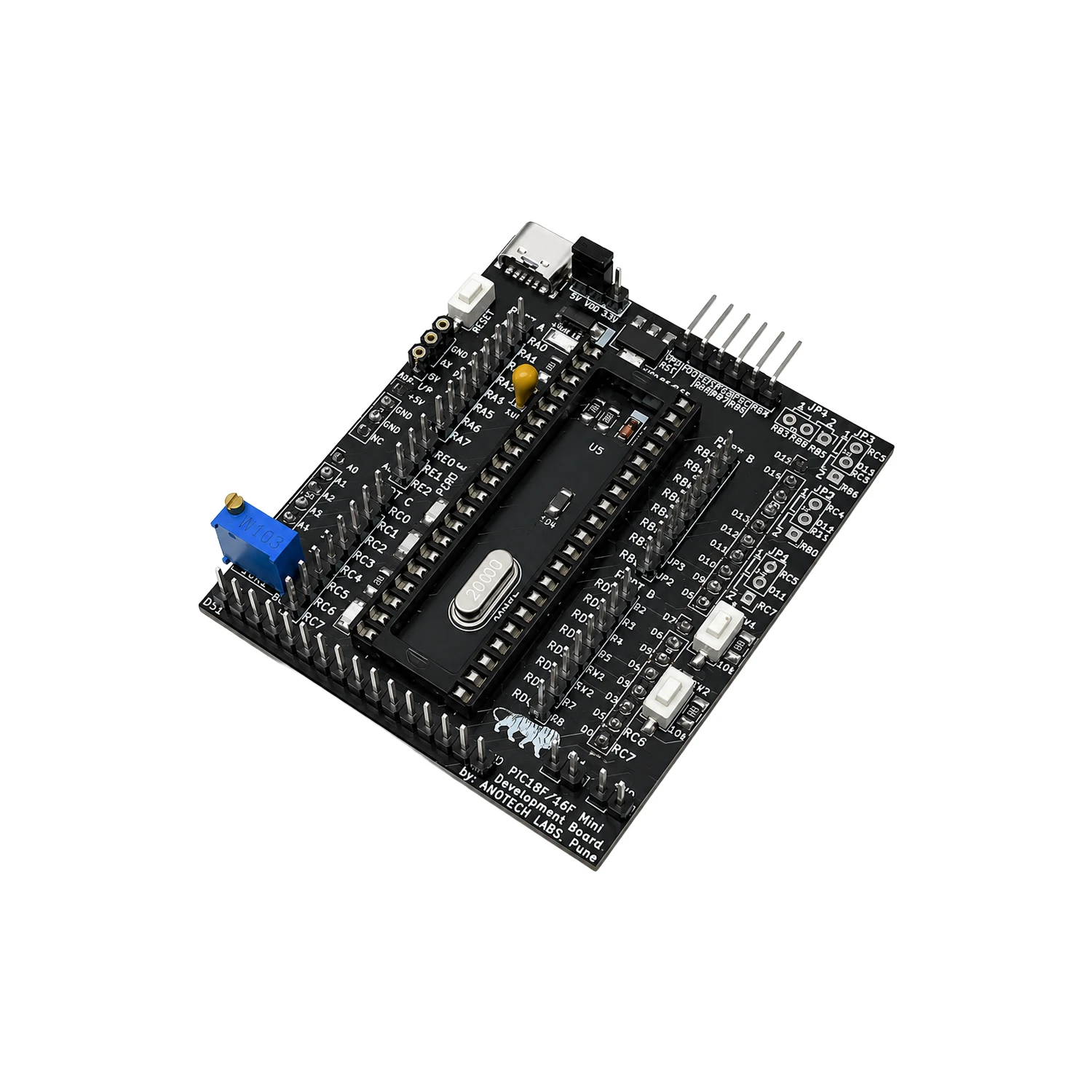 Amotech Labs - PIC18F/16F Mini Development Board (Only Board)-picture-17
