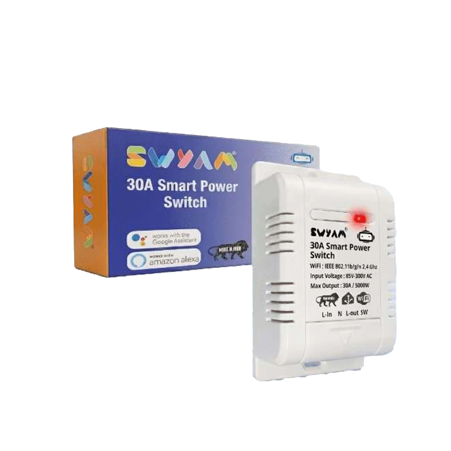 SWYAM Home Assistant 30A Smart WiFi Switch | Local Control | No Hub | Heavy Load Controller-image-2