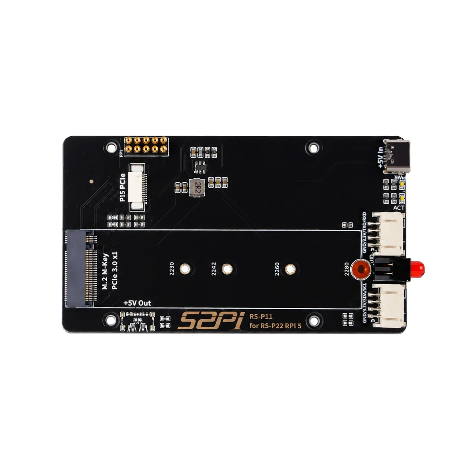 52Pi RS-P11 for RS-P22 PCIE NVME Expansion Board for Raspberry Pi 5, Supports M.2 NVMe SSDs-picture-28