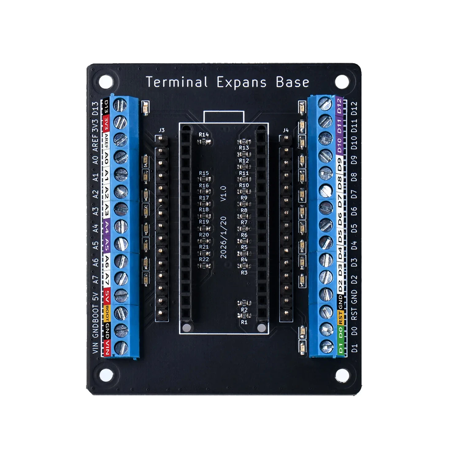 52Pi Terminal Expansion Base for Arduino, Screw Terminal Breakout Board for Arduino NANO ESP32-picture-17