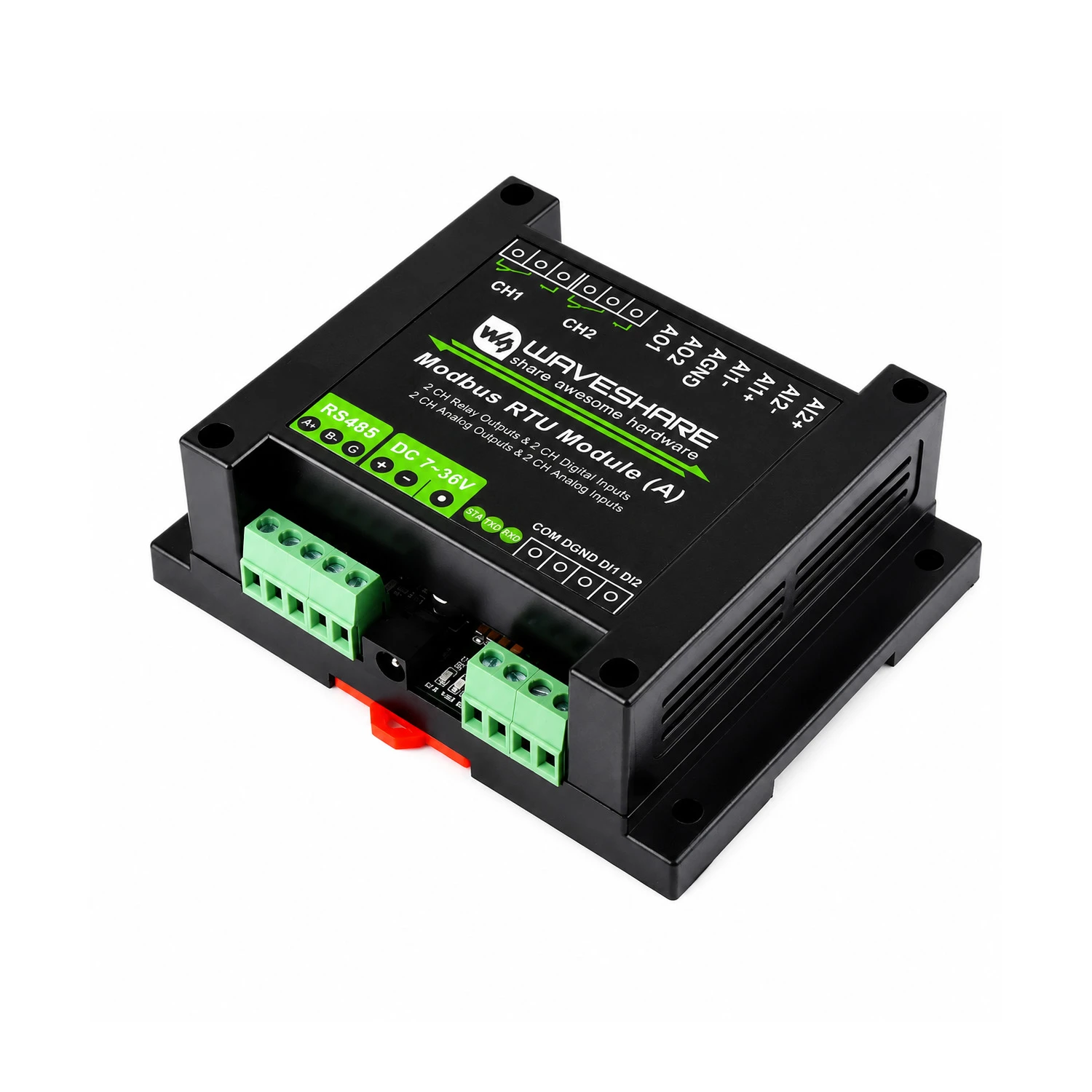 Waveshare Industrial Modbus RTU Mixed Input And Output Module, Multiple Isolation Protection Circuits, Supports Voltage And Current Acquisition, Flame-retardant Protective Case, DC 7V ~ 36V Wide Voltage-picture-24