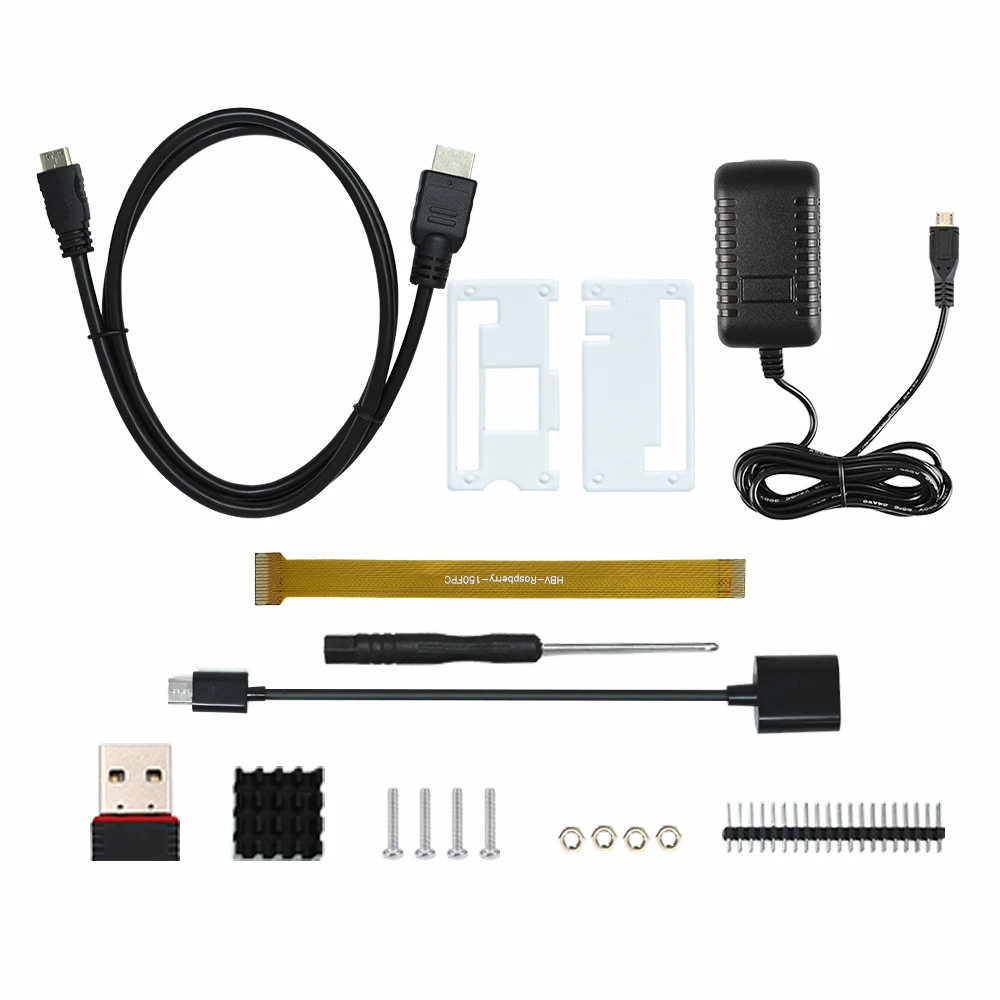 Raspberry Pi Zero W USB Adapter with HDTV Cable, OTG, Camera Cable and Heat Sink, Power Adapter Accessories Kit-picture-38