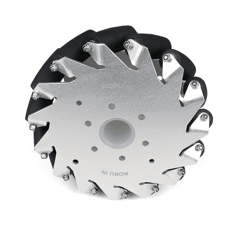 EasyMech 152mm Aluminium Mecanum wheels (Bearing type rollers) LEFT-picture-30