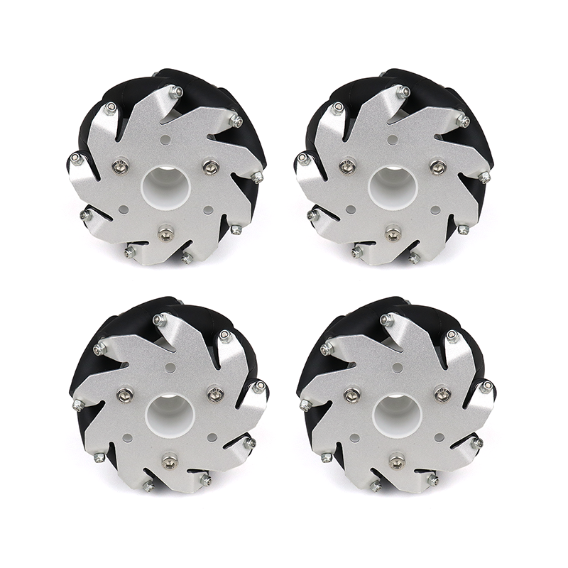 100mm Aluminium Mecanum Wheel Set Basic Bush Type Rollers 4 pcs-image-33