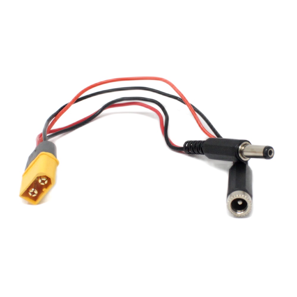 SafeConnect XT-60 Male Connector to DC Jack Male/Female Pair Connector Battery Adapter 18AWG 15cm Cable-picture-28