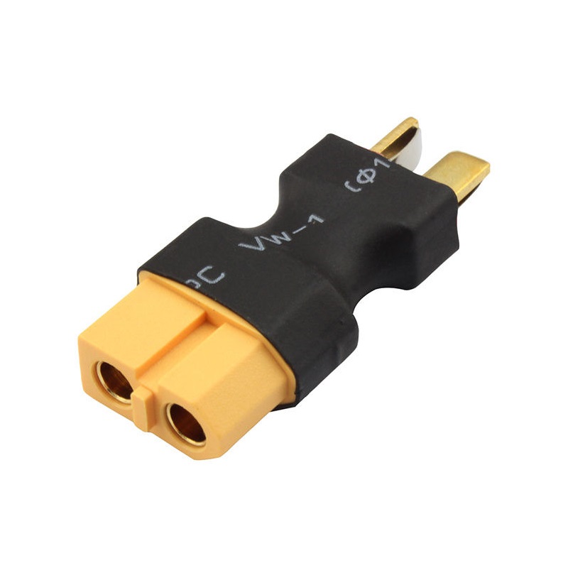 SafeConnect Nylon T-Connector Male to XT-60 Female Connector Battery Adapter Lead (1M-1F)-picture-11