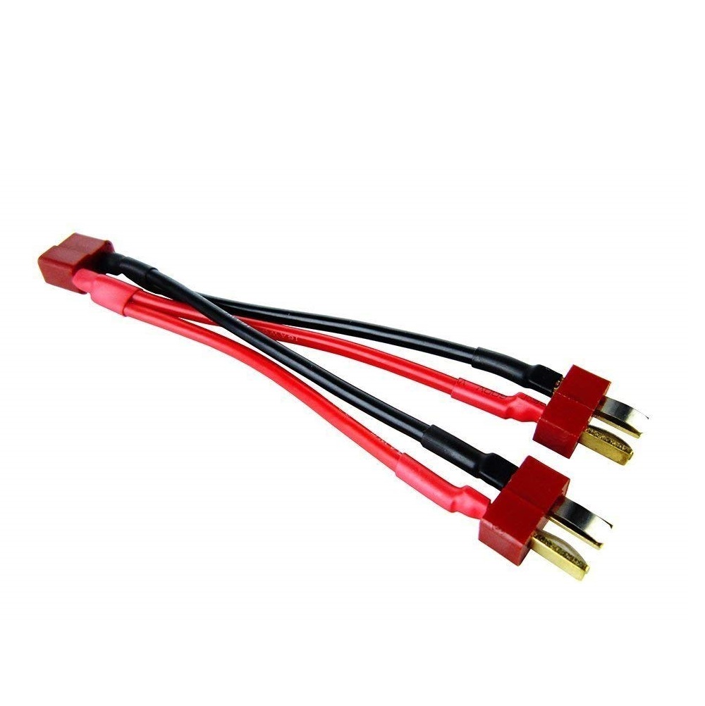 SafeConnect Nylon T-Connector Harness for 2 Packs in Parallel Battery Adapter 14AWG Cable (2M-1F)-image-42