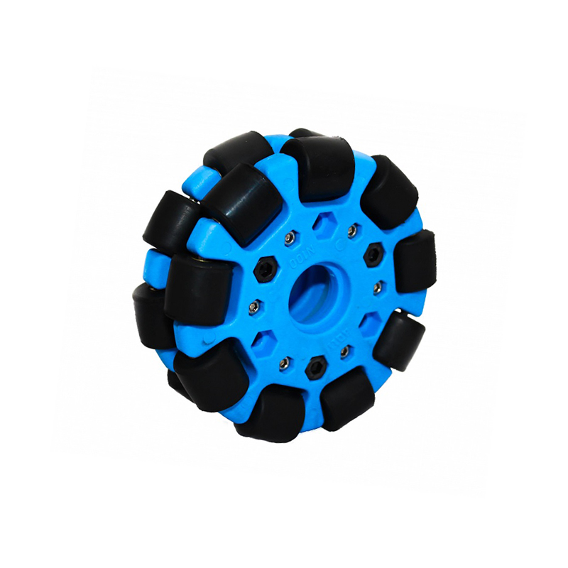 EasyMech Blue 100mm Double Glass Fiber Omni Wheel Bush Type Roller-picture-11